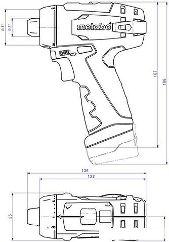 Дрель-шуруповерт Metabo BS Basic 600984500 (с 2-мя АКБ, кейс)