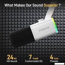 Проводной микрофон Maono PD100X (белый)