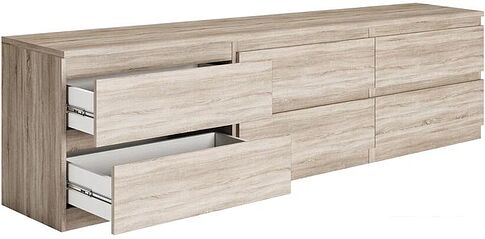 Тумба Mio Tesoro Кастор 6 ящиков 2.03.03.110.3 (дуб сонома)