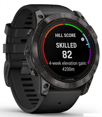 Умные часы Garmin Fenix 7X Pro Sapphire Solar (карбоново-серый титан/черный)
