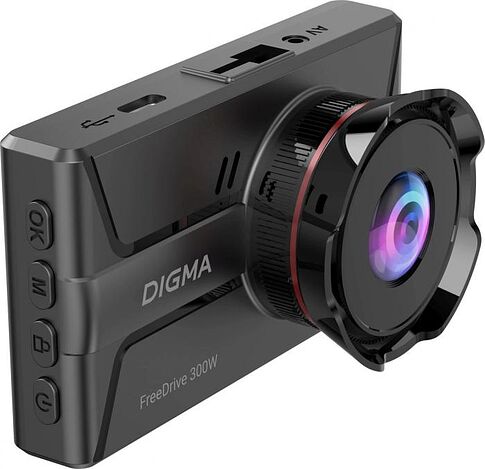 Видеорегистратор для авто Digma FreeDrive 300W FD300W (черный)