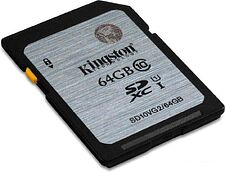 Карта памяти Kingston SDXC (Class 10) 64GB (SD10VG2/64GB)