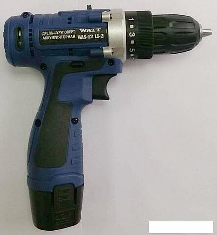 Дрель-шуруповерт WATT WAS-12 Li-2 101202712 (с 2мя АКБ)