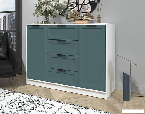 Тумба Интерлиния Концепт Тренд КТ-Т140 (белый платинум/верде)