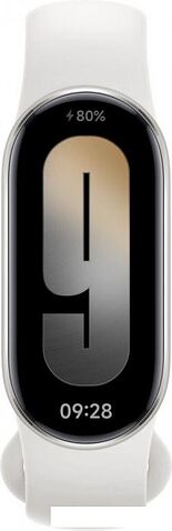 Фитнес-браслет Xiaomi Smart Band 9 (серый титан, со светло-серым силиконовым ремешком, международная версия)