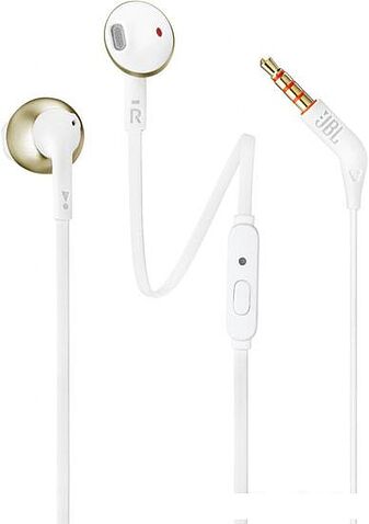Наушники с микрофоном JBL T205 (золотистый шампань)