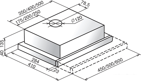 Кухонная вытяжка Elikor Интегра Glass 50Н-400-В2Г (нержавеющая сталь/черный)