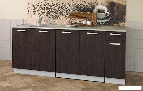 Шкаф напольный Интерлиния Компо НШ80р-2дв (дуб венге)