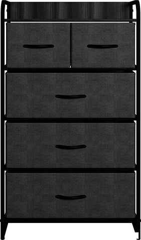 Комод Импэкс Leset Ноа 5 ящиков (черный/темно-серый)