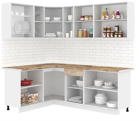 Готовая кухня Кортекс-мебель Корнелия Лира 1.5x2.2 (дуб сонома/мадрид)