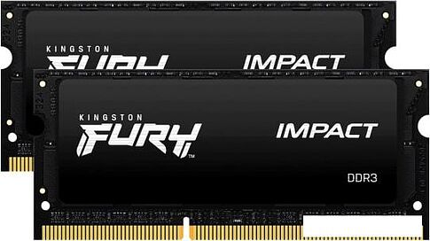 Оперативная память Kingston FURY Impact 2x8GB DDR3 SODIMM PC3-14900 KF318LS11IBK2/16