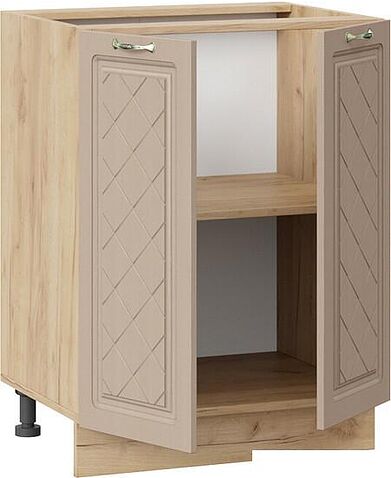 Шкаф напольный Трия Бьянка 1Н6 (дуб крафт золотой/дуб кофе)