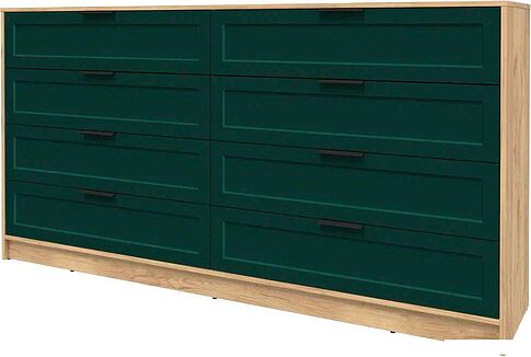 Комод Интерлиния Концепт Тренд КТ-К197 (дуб золотой/изумруд)