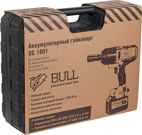 Гайковерт Bull SC 1801 (без АКБ)