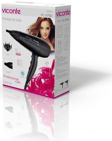 Фен Viconte VC-3750 (черный)