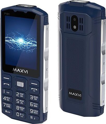 Кнопочный телефон Maxvi P101 (синий)