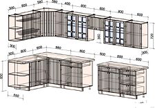 Готовая кухня Интерлиния Берес 1.5x2.7 правая (дуб снежный/серый каспий) Готовая кухня Интерлиния Берес 1.5x2.7 правая (дуб снежный/серый каспий)