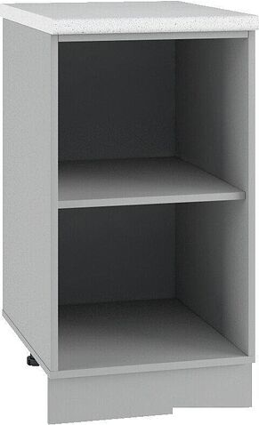 Шкаф напольный ДСВ Тренто С 450 левый (серый/белый)