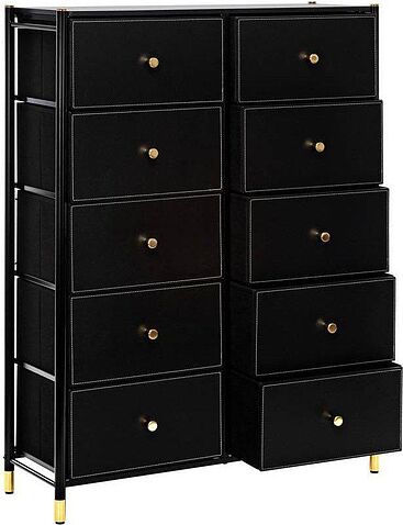 Комод Импэкс Нирита/Хайди 10 ящиков (черный)