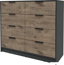 Комод Интерлиния Концепт КТ-К117 (дуб веллингтон/антрацит)