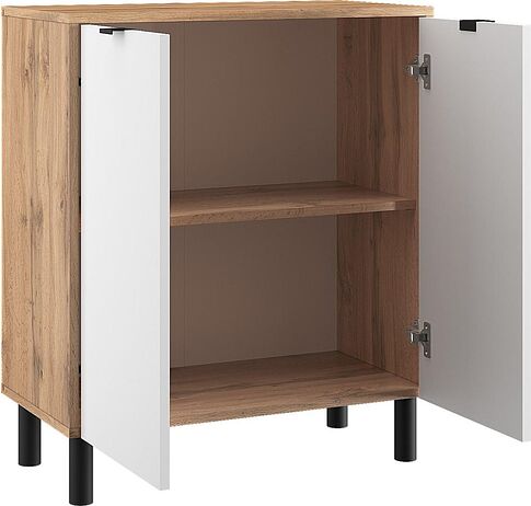 Тумба ЭлиГард Mone 2D (дуб вотан/белый)