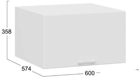 Шкаф навесной Трия Габриэлла 1В6ГП (белый/сноу)