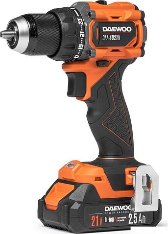 Дрель-шуруповерт Daewoo Power DAA 4021Li Set Box (с 2-мя АКБ, кейс)