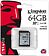 Карта памяти Kingston SDXC (Class 10) 64GB (SD10VG2/64GB)