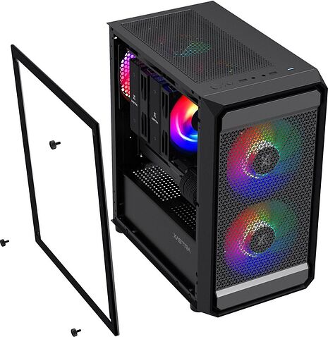 Корпус XASTRA A303M 3FRGB (черный)