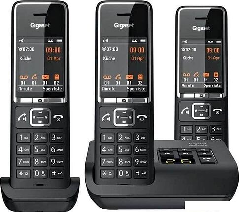 Радиотелефон Gigaset Comfort 550A Trio (черный)