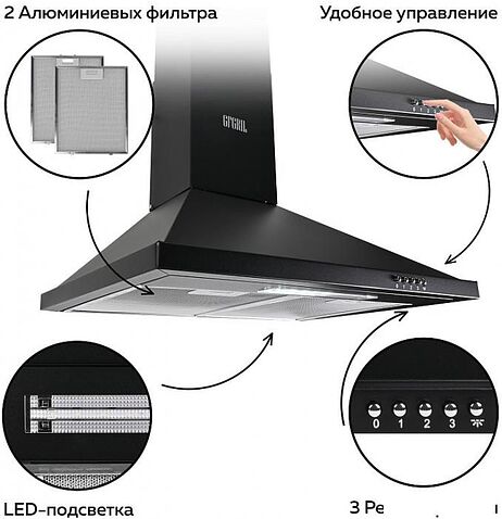 Кухонная вытяжка GFgril GF-HD100PB