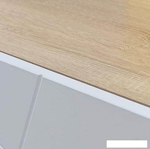 Комод MLK Скайлайн 5 ящиков (дуб сонома светлый-белый шагрень)