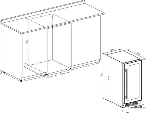 Винный шкаф Temptech PRESQ38DB-24