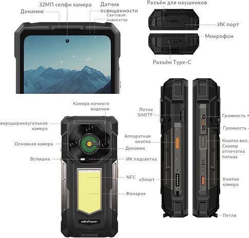 Телефон Ulefone Armor 33 12GB/512GB (черный)