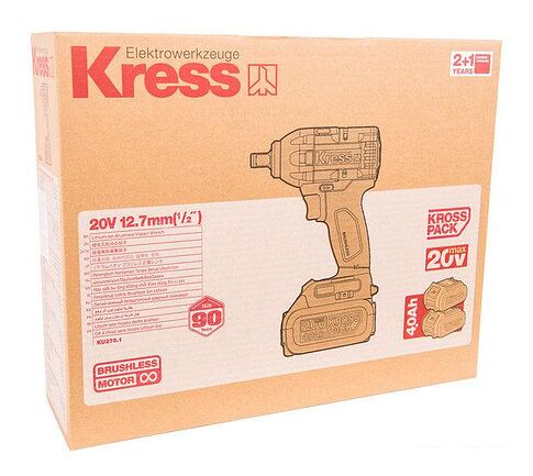 Гайковерт Kress KU270.1 (с 2-мя АКБ, кейс)