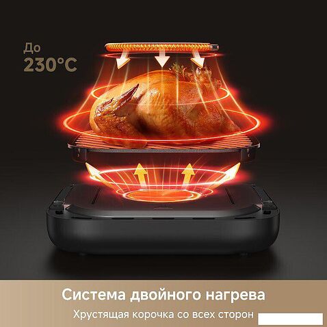 Аэрогриль (аэрофритюрница) Trouver Air Fryer FD10 Pro Max (черный)