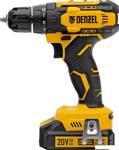 Дрель-шуруповерт Denzel CDQ-20 (с 2-мя АКБ, кейс)