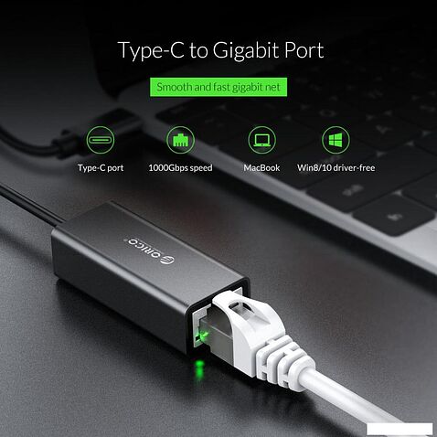 Сетевой адаптер Orico XC-R45-V1-BK-BP