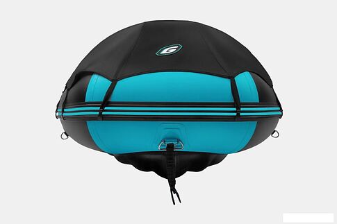 Моторно-гребная лодка Gladiator E350PRO (черный/бирюзовый)