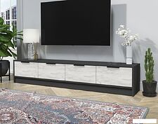 Тумба Интерлиния ТВ Концепт КТ-ТВ4-35 (дуб белый/антрацит)