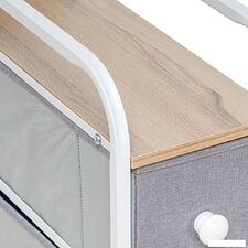 Комод Импэкс Leset Ноа 4 ящика узкий (белый/светло-серый)