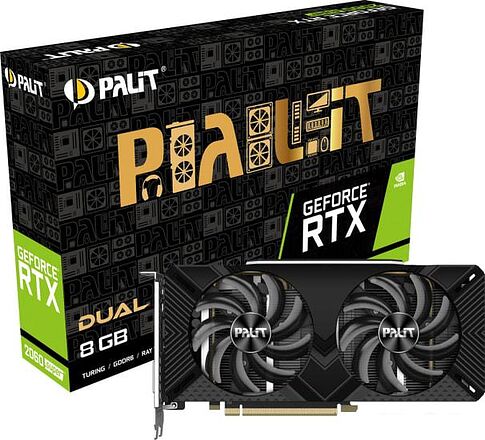 Видеокарта Palit GeForce RTX 2060 Super Dual 8GB GDDR6 NE6206S018P2-1160A-1