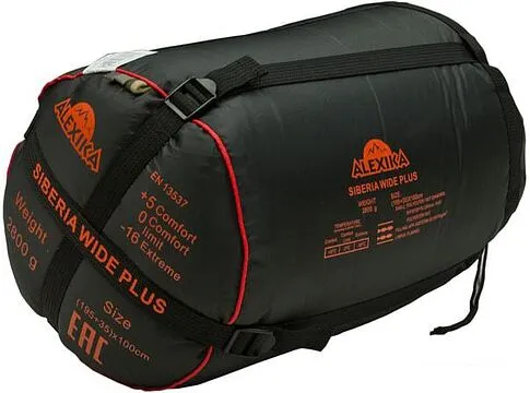 Спальный мешок AlexikA Siberia Wide Plus (левая молния, оливковый)