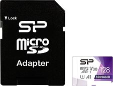 Карта памяти Silicon-Power Superior Pro microSDXC SP128GBSTXDU3V20AB 128GB + адаптер Карта памяти Silicon-Power Superior Pro microSDXC SP128GBSTXDU3V20AB 128GB + адаптер