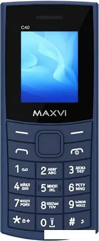 Кнопочный телефон Maxvi C40 (синий)