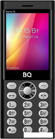 Кнопочный телефон BQ BQ-2832 Barrel XL (черный/серебристый)