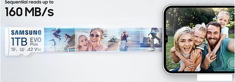 Карта памяти Samsung EVO Plus 2024 microSDXC 256GB (с адаптером)