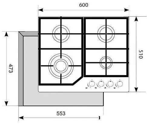 Варочная панель Akpo PGA 604 HGC-T IV