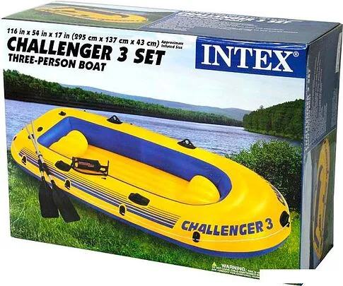 Гребная лодка Intex Challenger 3 Set (Intex-68370)