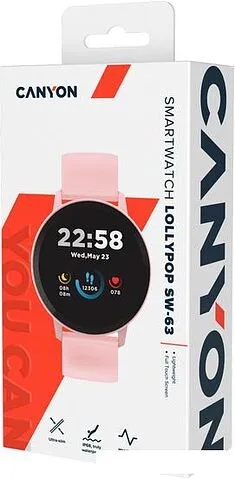 Умные часы Canyon Lollypop SW-63 (розовый)
